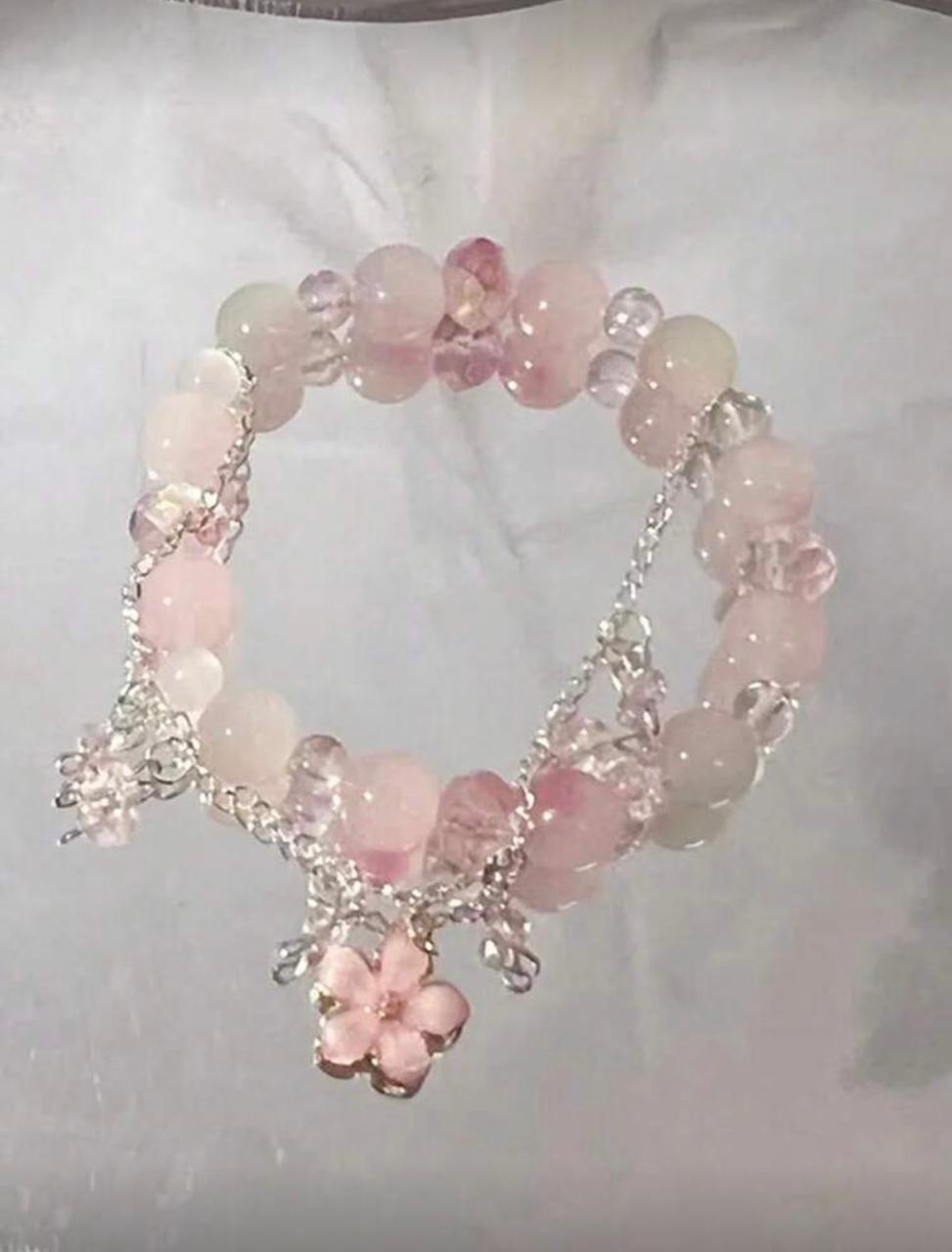 Imported Pink Cherry Blossom Bracelet