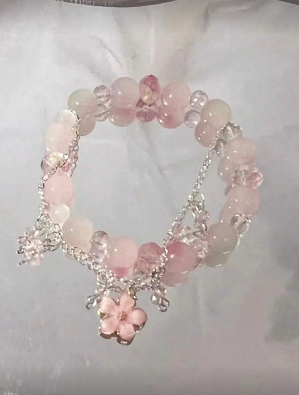 Imported Pink Cherry Blossom Bracelet