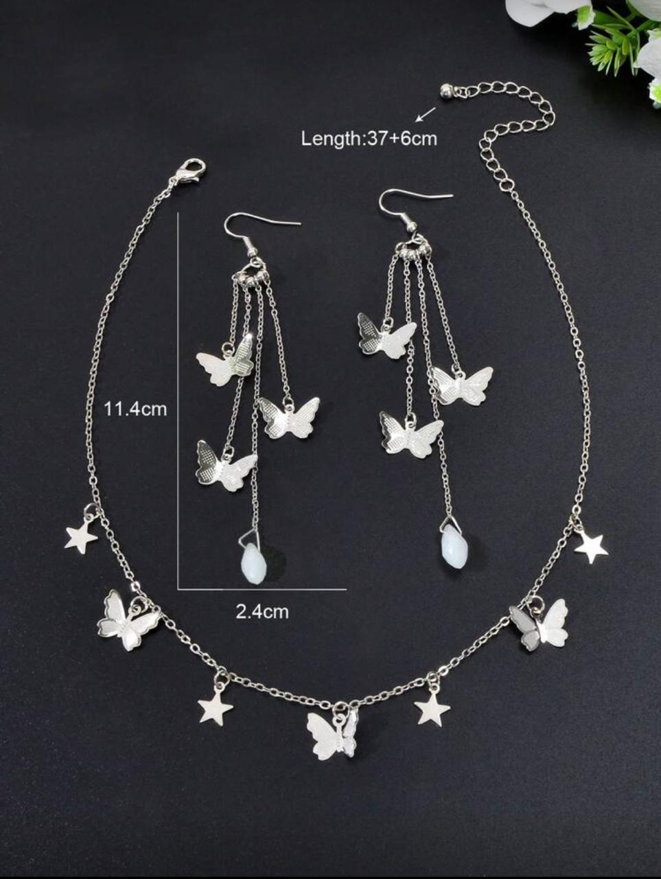 3 Piece Star Butterfly Necklace