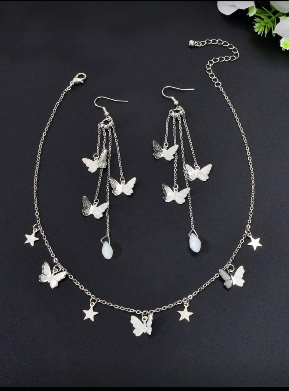 3 Piece Star Butterfly Necklace