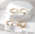 Old Tone butterfly Style Ring (4 rings)