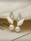 Retero Coffee Color Faux pearl Fashion earings