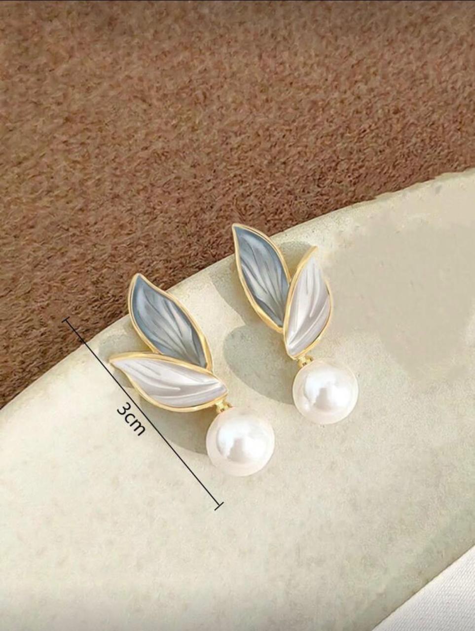Retero Coffee Color Faux pearl Fashion earings