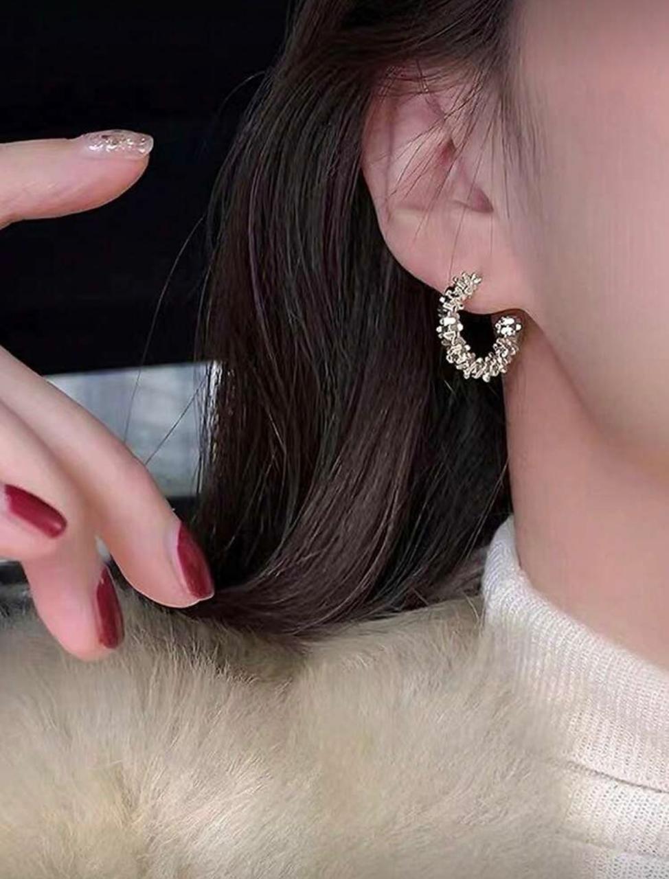 Elegant Luxury Wome Silver Earing
